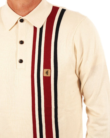 Gabicci Vintage Soda LS Strickpolo Creme