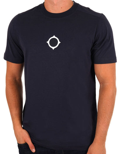 Ma.strum – T-Shirt mit Kompass-Print, Tintenblau