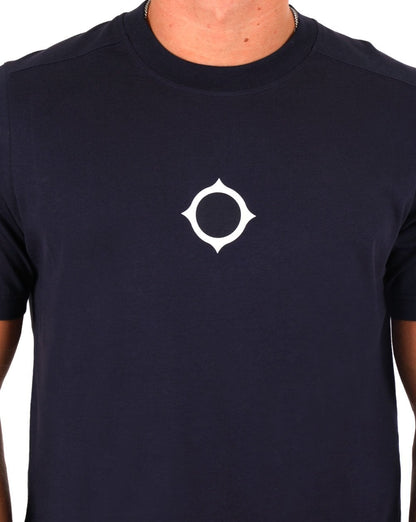 Ma.strum – T-Shirt mit Kompass-Print, Tintenblau