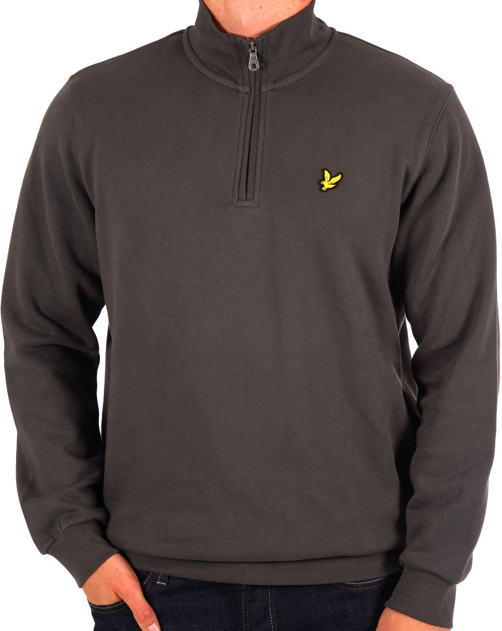 Lyle &amp; Scott Sweatshirt mit Viertelreißverschluss in Rotguss
