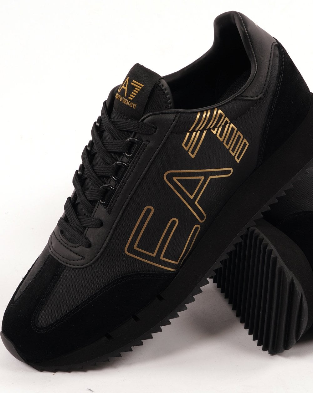 EA7 B&amp;W Vintage Sneaker Schwarz/Gold