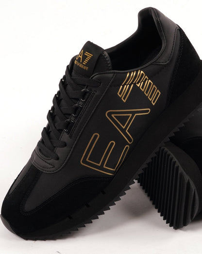 EA7 B&amp;W Vintage Sneaker Schwarz/Gold