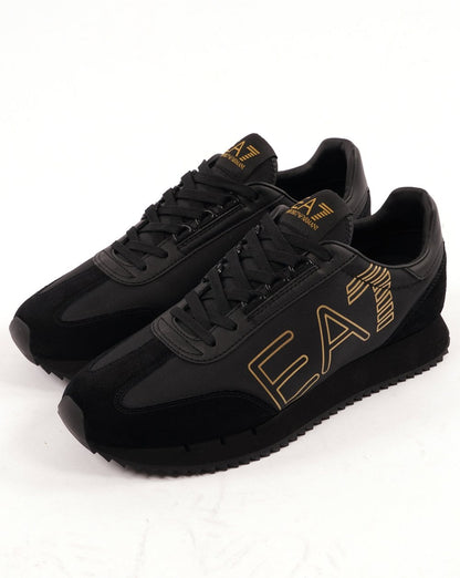 EA7 B&amp;W Vintage Sneaker Schwarz/Gold