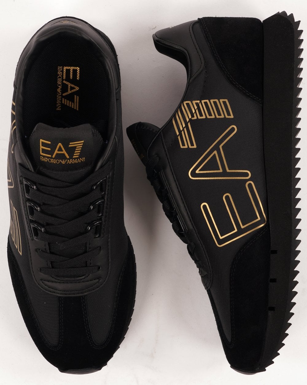 EA7 B&amp;W Vintage Sneaker Schwarz/Gold