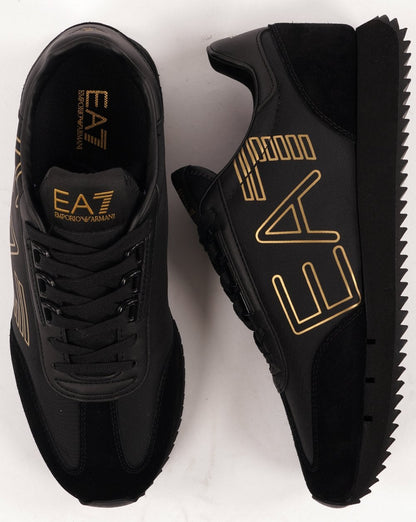EA7 B&amp;W Vintage Sneaker Schwarz/Gold