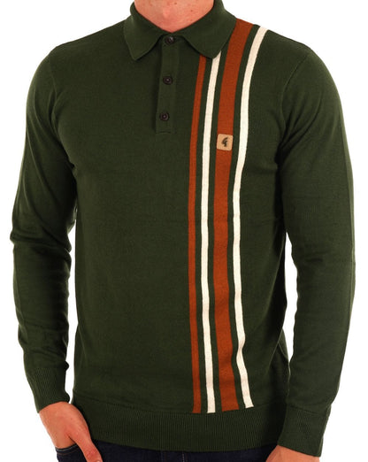 Gabicci Vintage Soda LS Strickpolo Forest