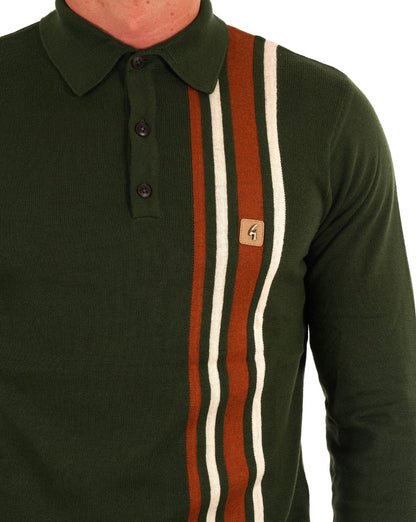 Gabicci Vintage Soda LS Strickpolo Forest