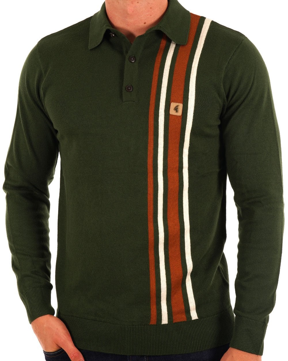 Gabicci Vintage Soda LS Strickpolo Forest