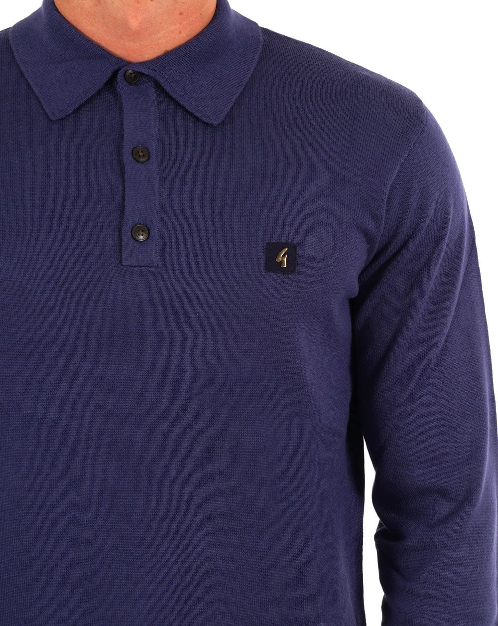 Gabicci Vintage Francesco LS Strickpolo Insignia Blau