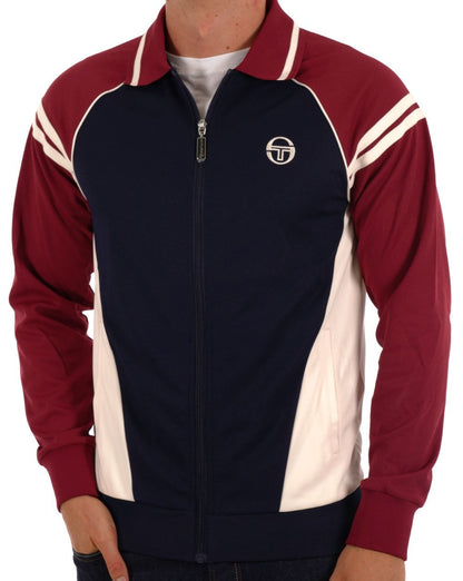 Sergio Tacchini Ascot Trainingsjacke Marineblau Weinrot