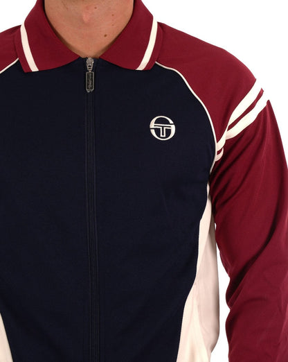 Sergio Tacchini Ascot Trainingsjacke Marineblau Weinrot