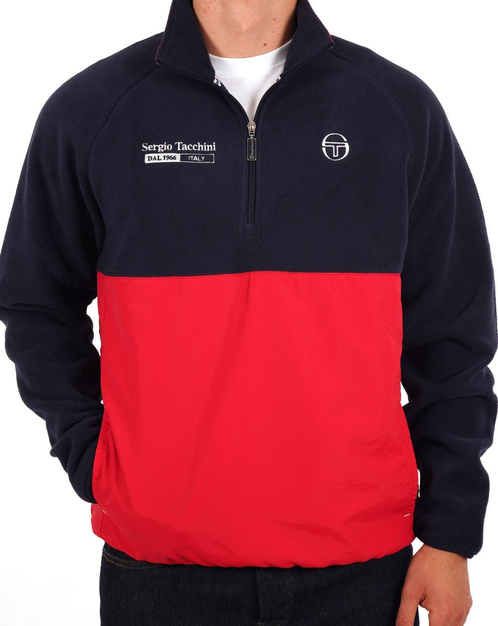 Sergio Tacchini Nello Polar Fleece Marineblau/Dunkelrot