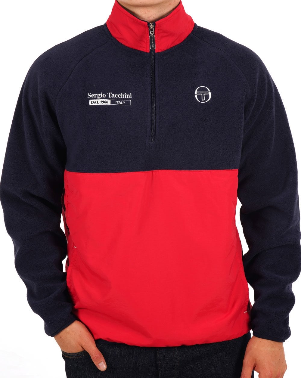 Sergio Tacchini Nello Polar Fleece Marineblau/Dunkelrot