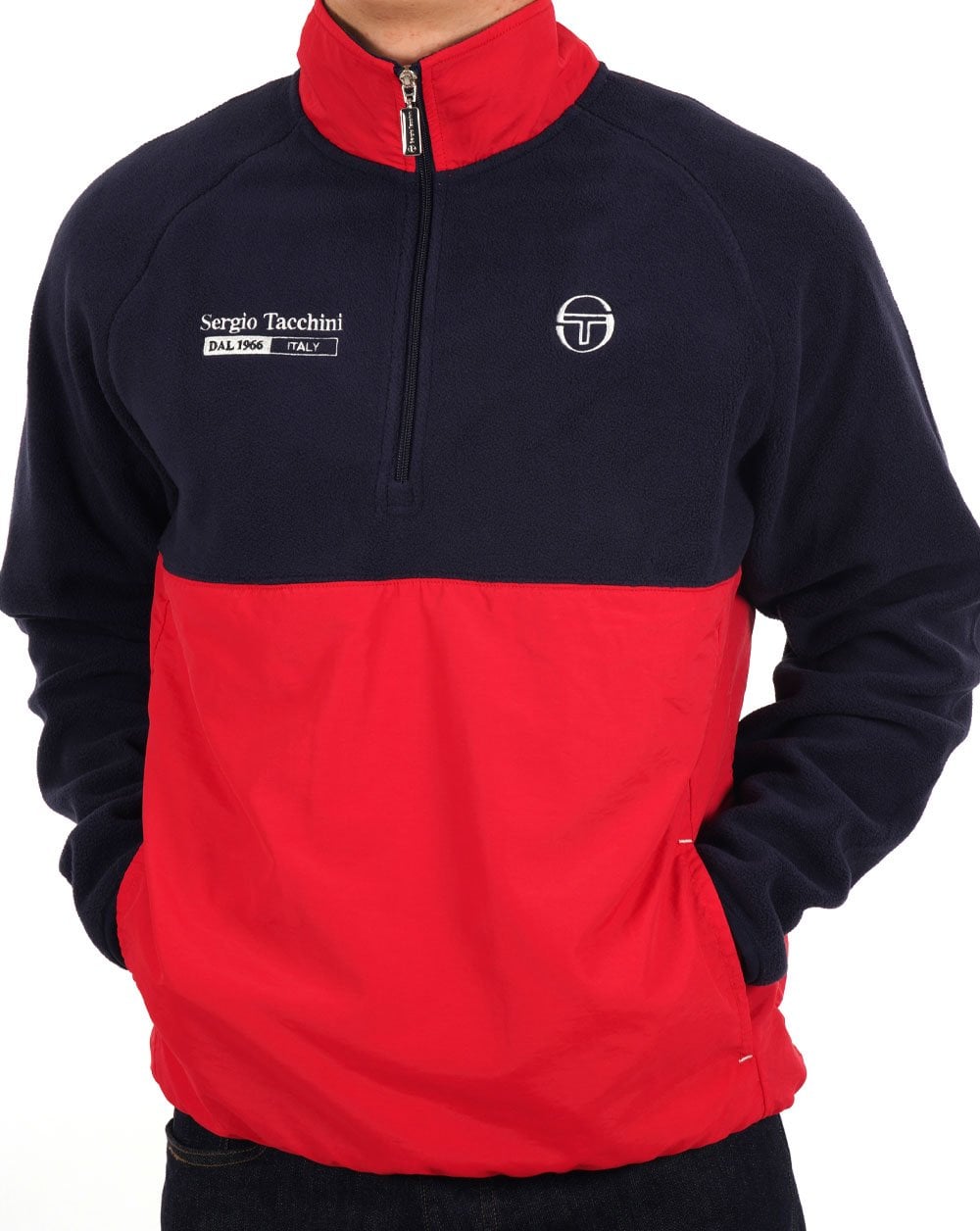 Sergio Tacchini Nello Polar Fleece Marineblau/Dunkelrot