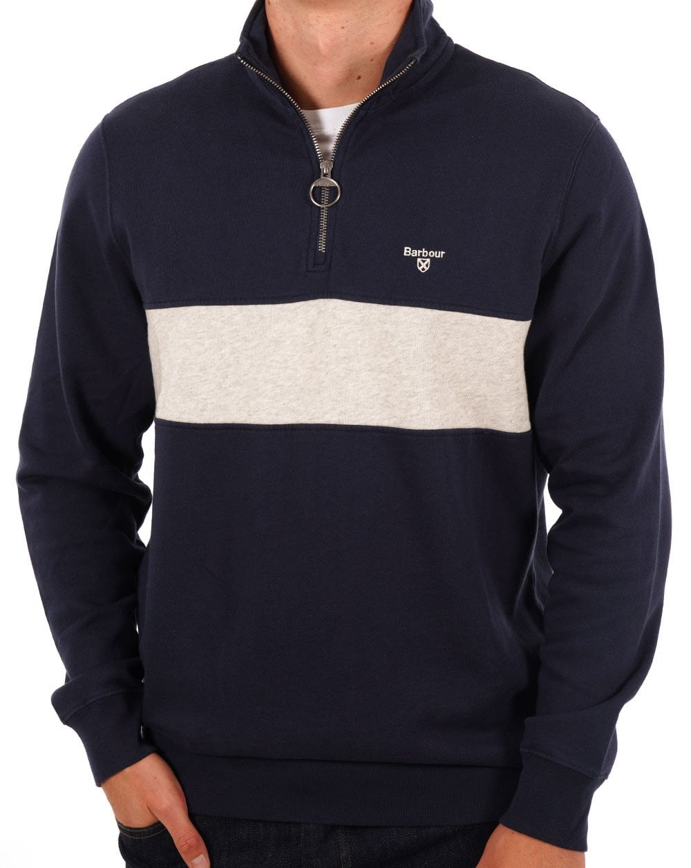 Barbour Bromfield Pullover mit halbem Reißverschluss, Marineblau