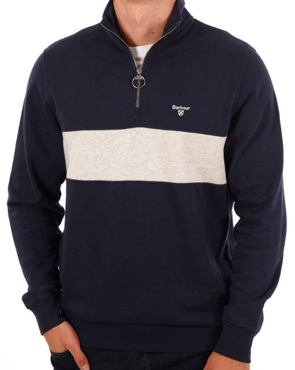 Barbour Bromfield Pullover mit halbem Reißverschluss, Marineblau