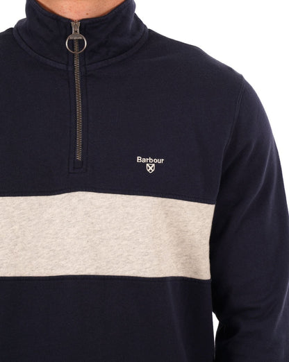 Barbour Bromfield Pullover mit halbem Reißverschluss, Marineblau
