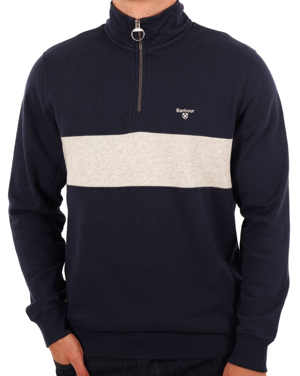Barbour Bromfield Pullover mit halbem Reißverschluss, Marineblau