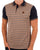 Trojan Gingham Check Panel Polo Navy