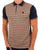 Trojan Gingham Check Panel Polo Navy