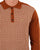 Gabicci Vintage Weaver LS Knit Polo Toffee