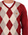 Gabicci Vintage Diamiond V Neck Deep Red