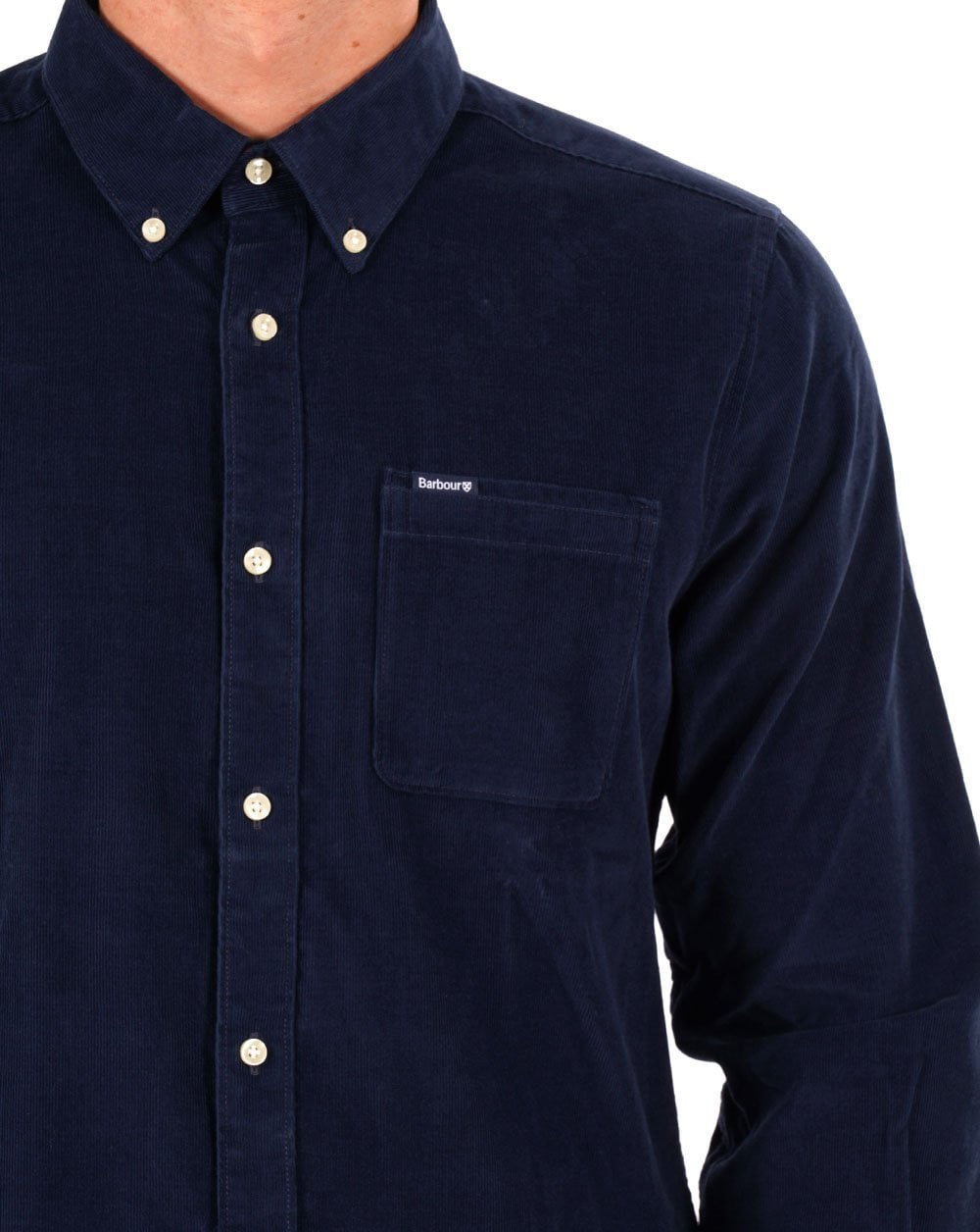 Barbour Micro Cord Hemd Dunkelblau