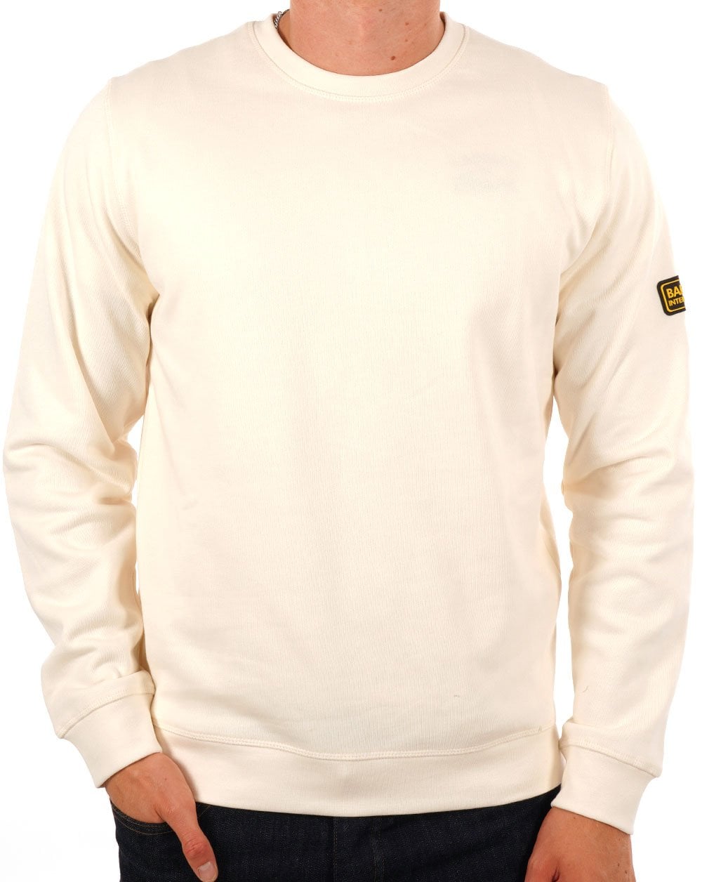 Barbour International Racer Badge Sweatshirt Flüsterweiß