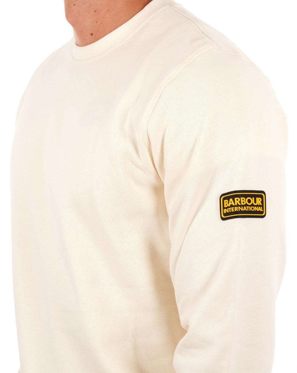 Barbour International Racer Badge Sweatshirt Flüsterweiß