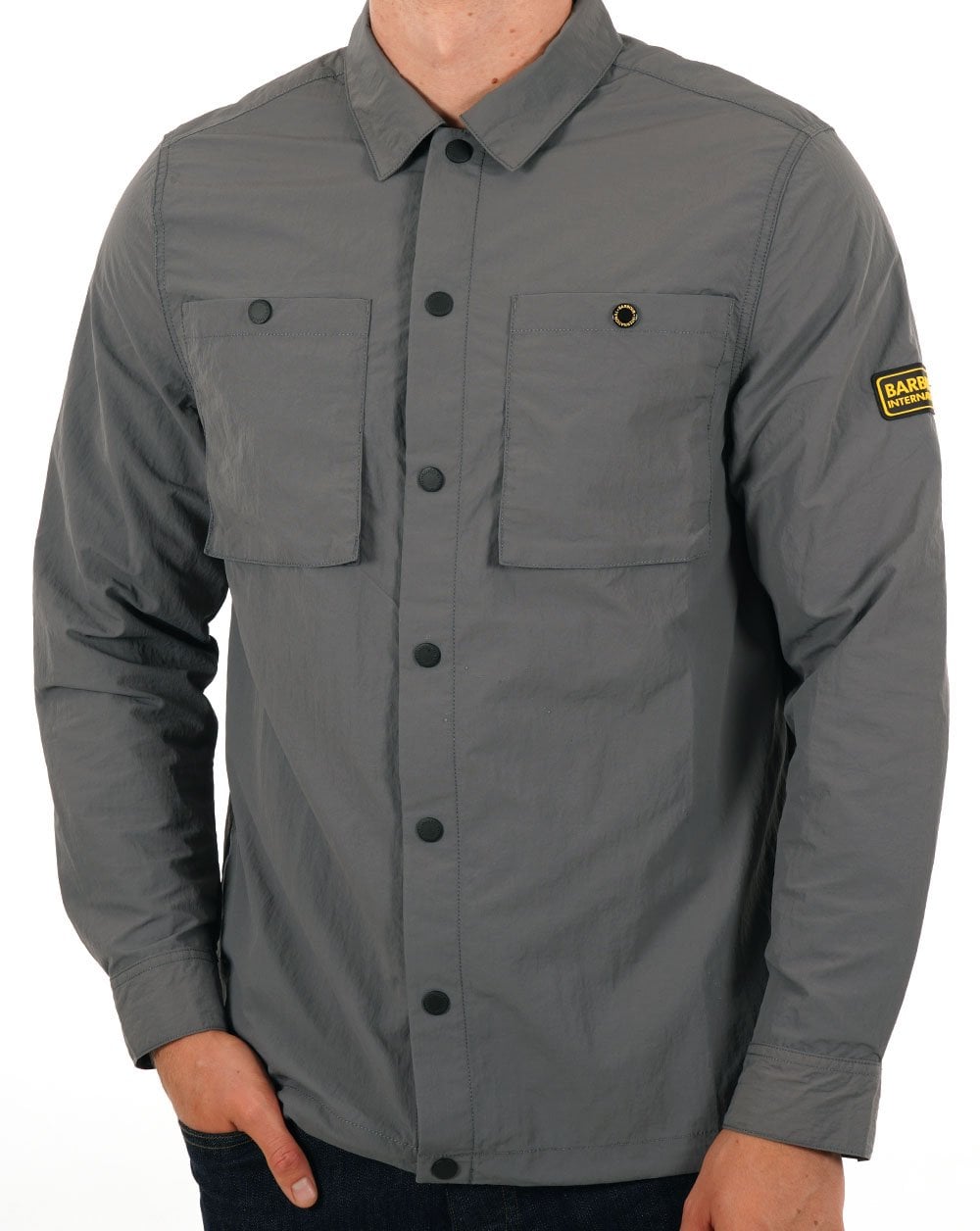 Barbour International Cadwell Überhemd Schiefergrau