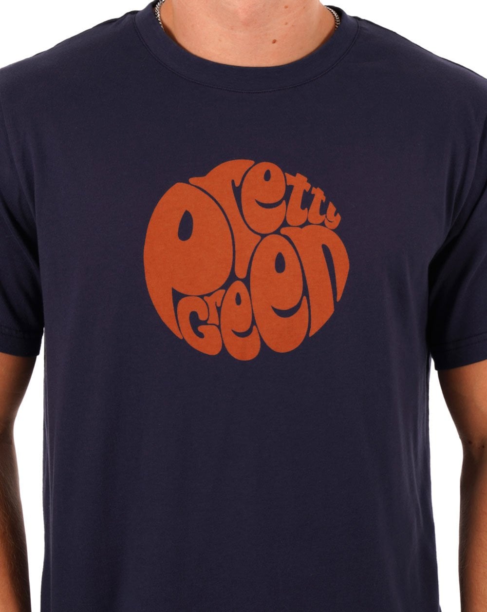 Pretty Green Gillespie Logo T-Shirt Marineblau/Orange