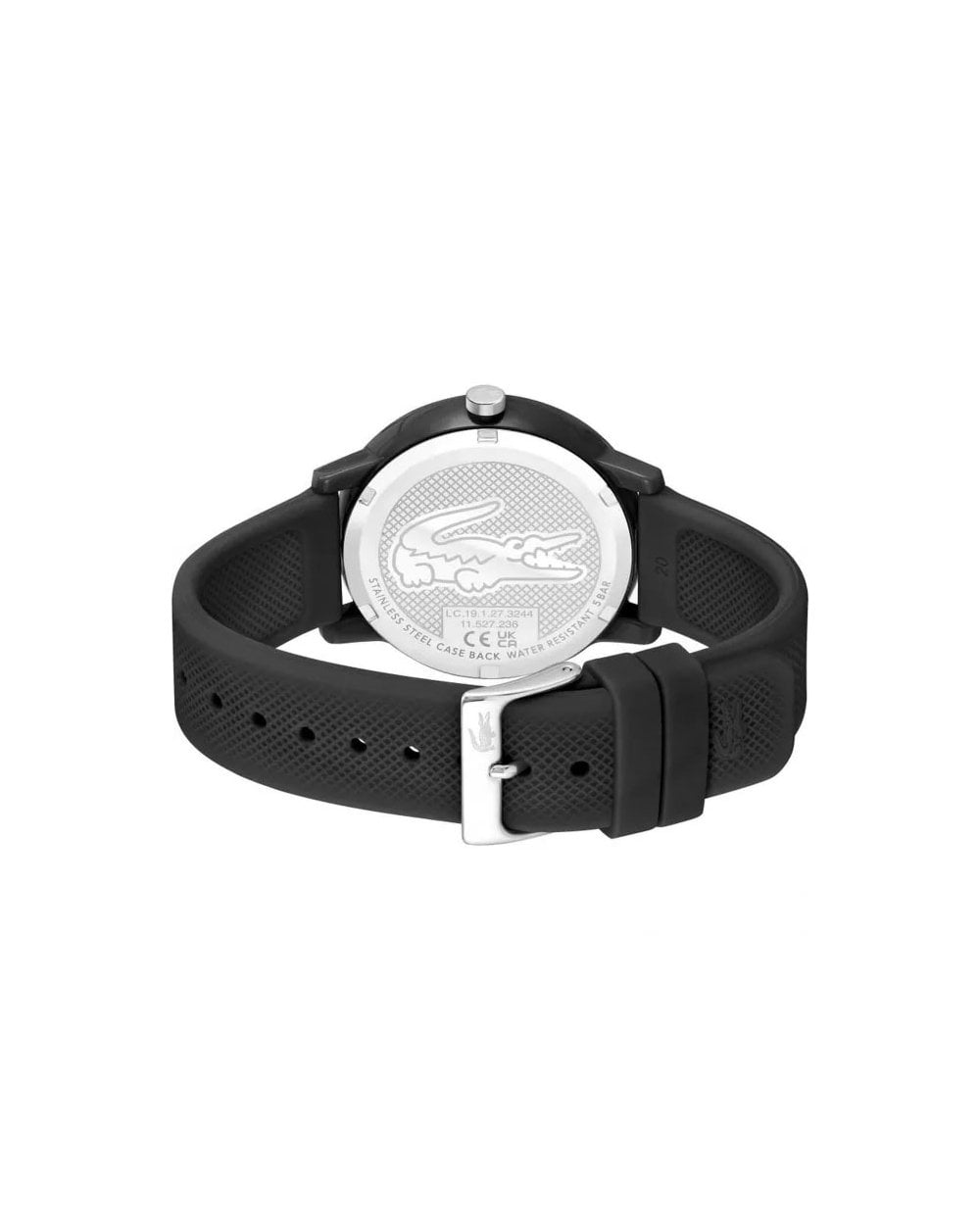 Lacoste 12.12 Uhr Schwarzes Silikon