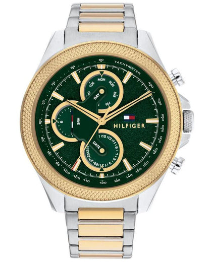Tommy Hilfiger Uhren Clark Uhr Gold/Silber/Grün