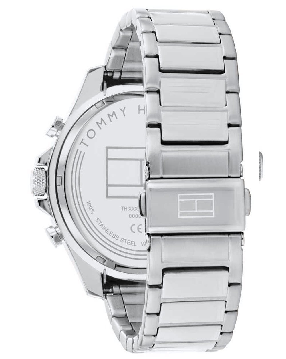 Tommy Hilfiger Uhren Clark Uhr Silber/Marineblau