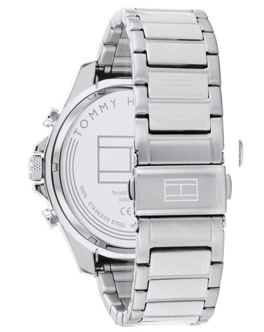 TOMMY WATCHES Tommy Hilfiger Uhren Clark Uhr Silber/Marineblau