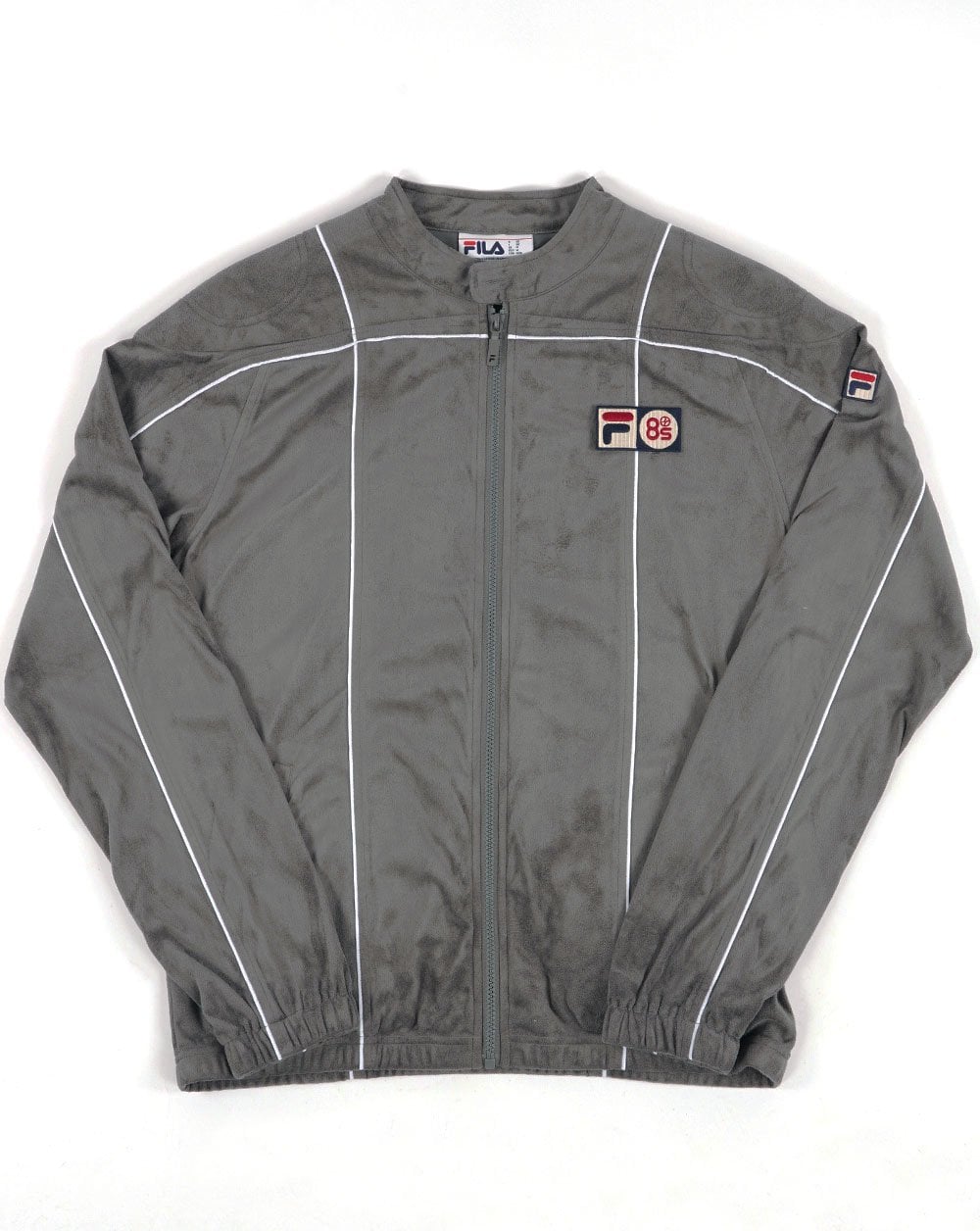 Fila Vintage Terrinda Mk3 Pro Trainingsjacke mit Badge, Anthrazit/Weiß