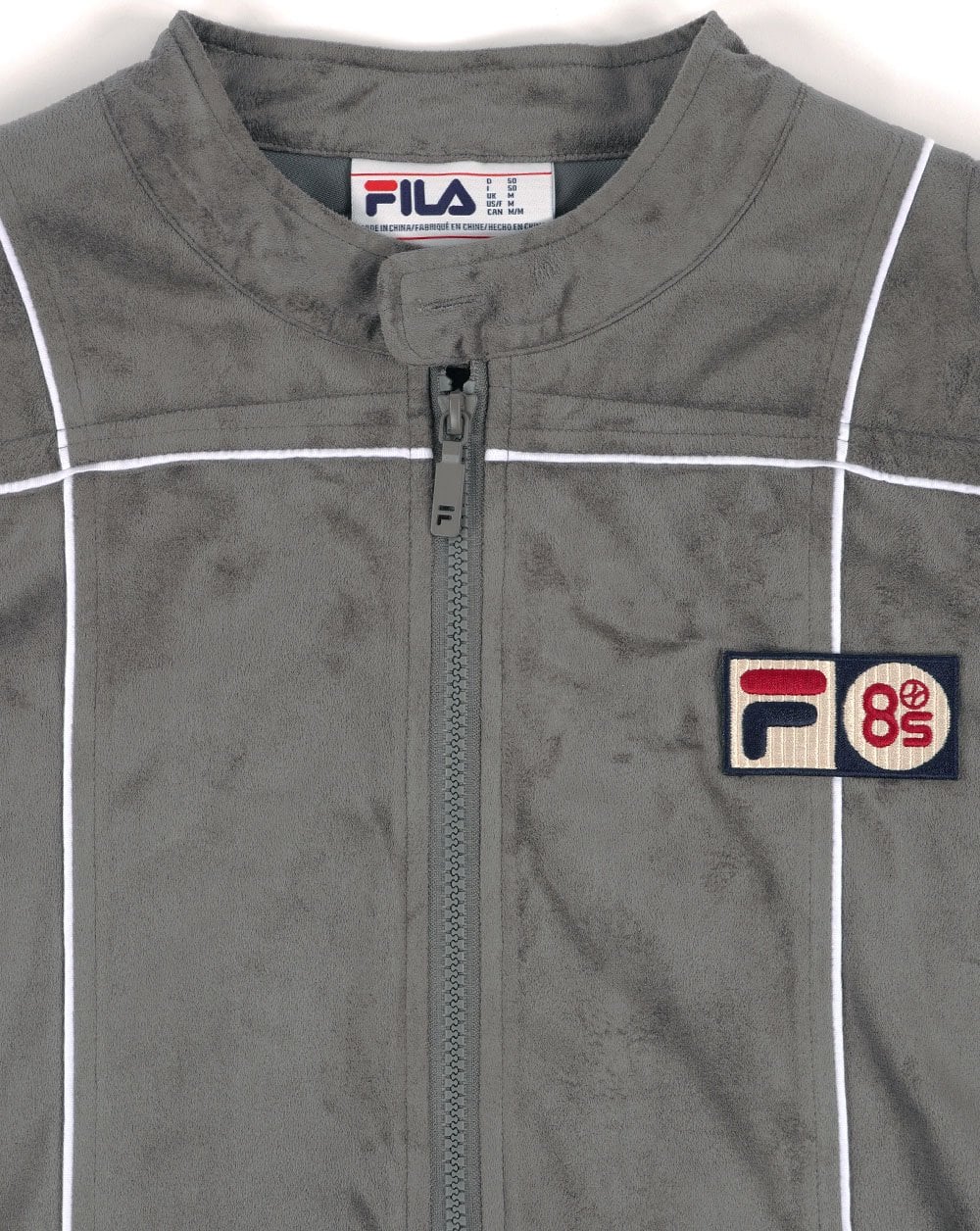 Fila Vintage Terrinda Mk3 Pro Trainingsjacke mit Badge, Anthrazit/Weiß