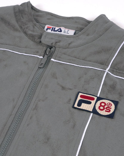 Fila Vintage Terrinda Mk3 Pro Trainingsjacke mit Badge, Anthrazit/Weiß