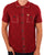 Gabicci Vintage Full Button Polo Dark Red