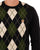 Gabicci Vintage Lang Argyle knit Black