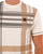 Trojan Check Panel T-shirt Ecru