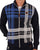 Trojan Check Zip Thru Top Navy