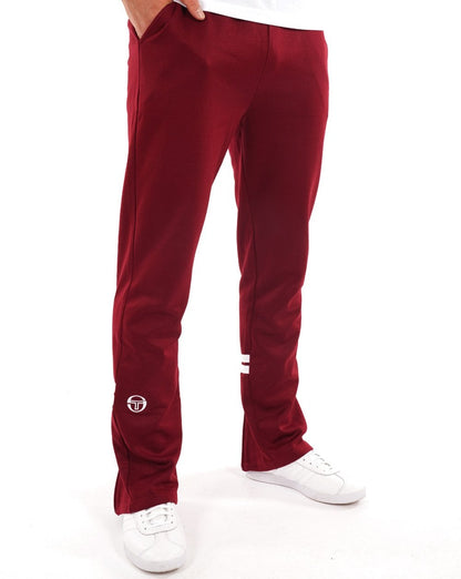 Sergio Tacchini – Trainingshose mit Reißverschluss unten, Weinrot