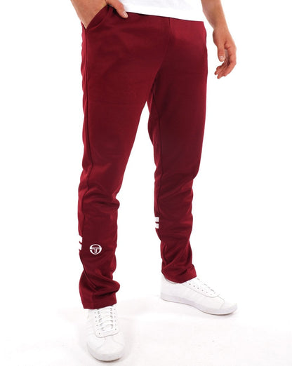 Sergio Tacchini – Trainingshose mit Reißverschluss unten, Weinrot