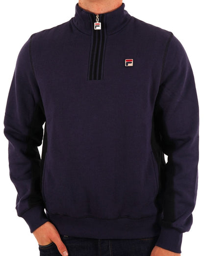 Fila Vintage 1/4 Zip Sweatshirt Marineblau