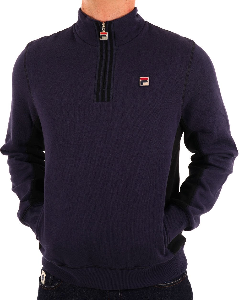 Fila Vintage 1/4 Zip Sweatshirt Marineblau