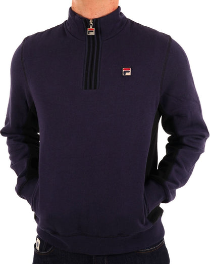 Fila Vintage 1/4 Zip Sweatshirt Marineblau