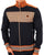 Trojan Gingham Check Panel Track Top Navy