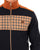 Trojan Gingham Check Panel Track Top Navy