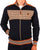 Trojan Gingham Check Panel Track Top Navy